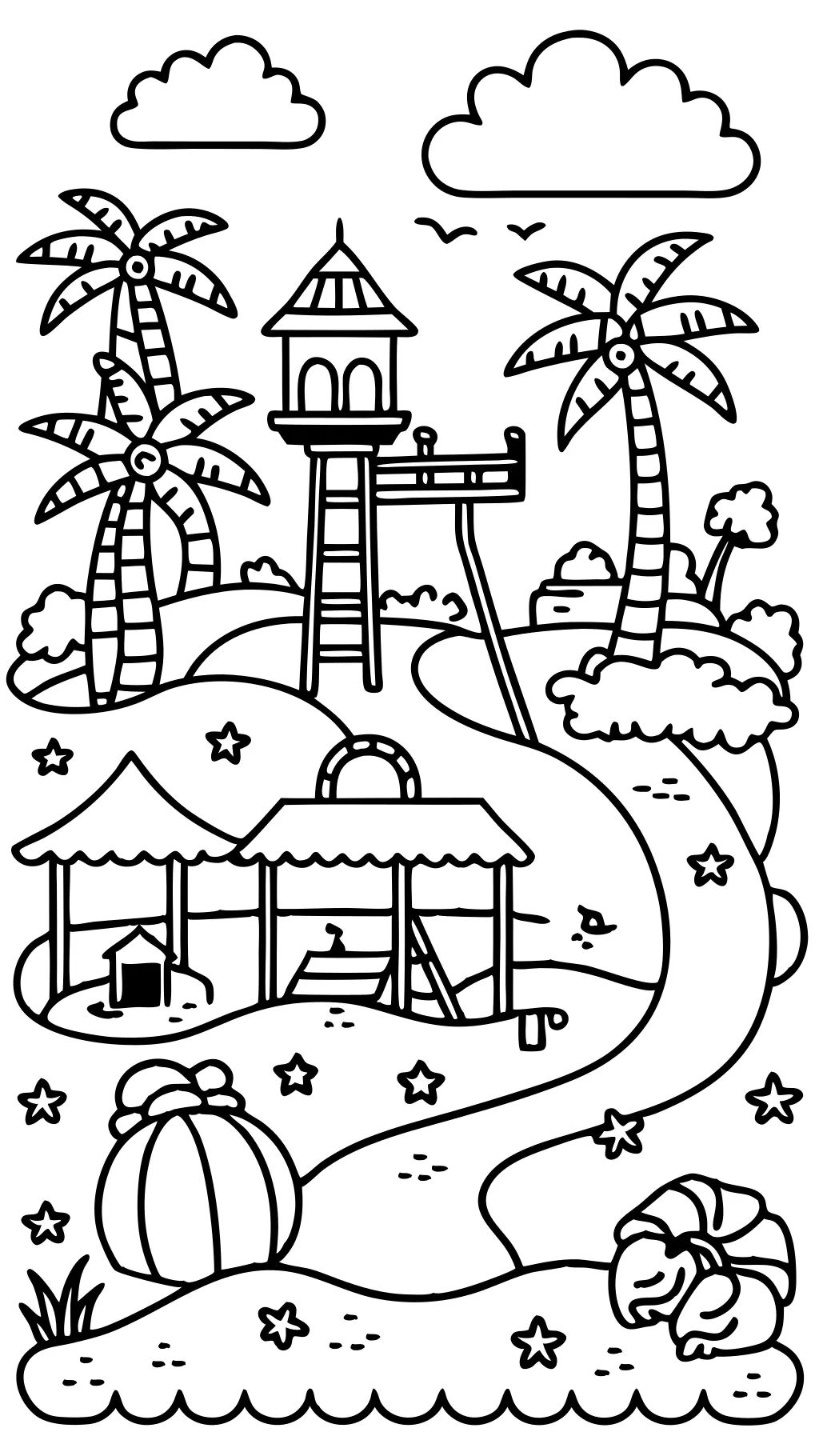 waterpark coloring pages